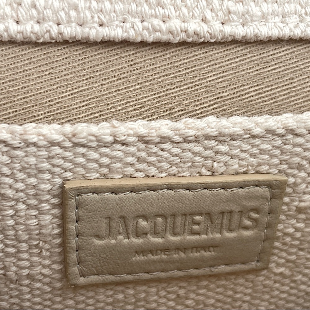 Jacquemus Woven Le Bambino Long Flap Bag- ivory - Picture 3 of 15